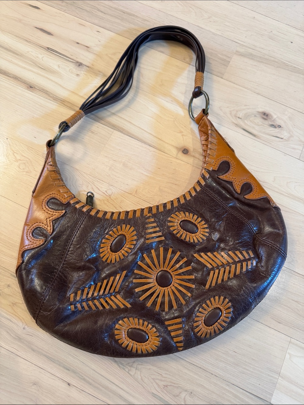 Vintage Floral embroidered BCBGirls hobo-shoulder bag-Purse-Y2K-Festival